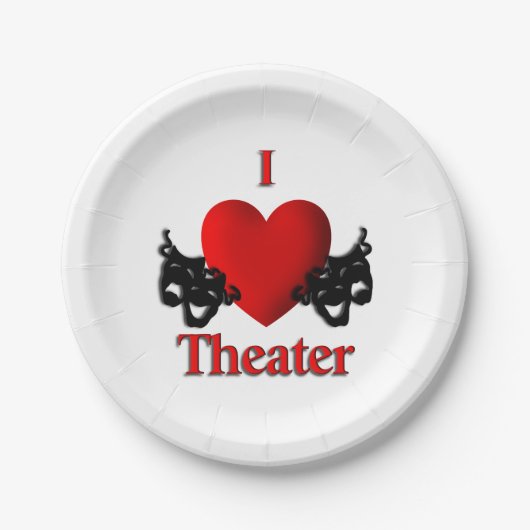 Assiettes En Carton I Heart Theatre (Devant)