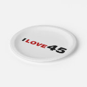 Assiettes En Carton I Love 45 (Angle)