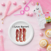 Assiettes En Carton I Love Bacon (Fête)