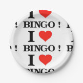 Assiettes En Carton I Love Bingo (Devant)