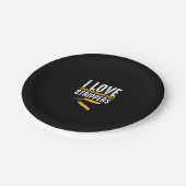 Assiettes En Carton I Love Electrician Electricity Funny (Angle)