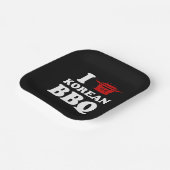 Assiettes En Carton I Love Korean BBQ (고 기 구 이) (Angulaire)