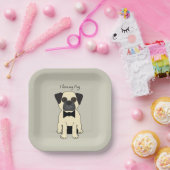 Assiettes En Carton I Love My Pug (Fête)