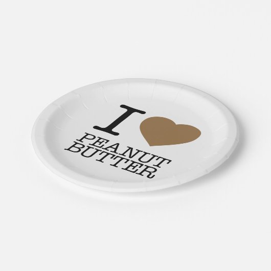 ASSIETTES EN CARTON I LOVE PEANUT BUTTER (Angle)