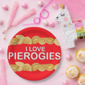 Assiettes En Carton I Love Pierogies (Fête)