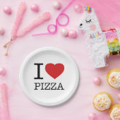 ASSIETTES EN CARTON I LOVE PIZZA (Fête)