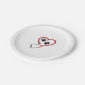 Assiettes En Carton I love Veterinary Medicine (Angle)