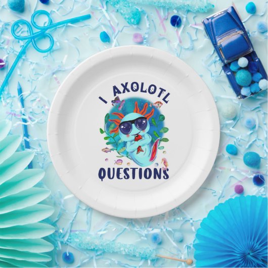 Assiettes En Carton I Questions Axolotl, Citation Axolotl (Fête)
