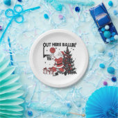 Assiettes En Carton Ici Balling Basket Sport Noël Noël (Fête)