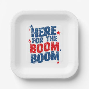 Assiettes En Carton Ici pour The Boom 4 juillet Fête patriotique