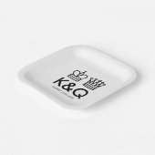 Assiettes En Carton Icône d'échecs King et Queen (Angulaire)