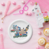 Assiettes En Carton Icone Londres Points de repère Carte Royaume-Uni V (Fête)