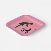 Assiettes En Carton Icône Mère Et Enfant (Angulaire)