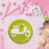 Assiettes En Carton Icône Scooter (Fête)