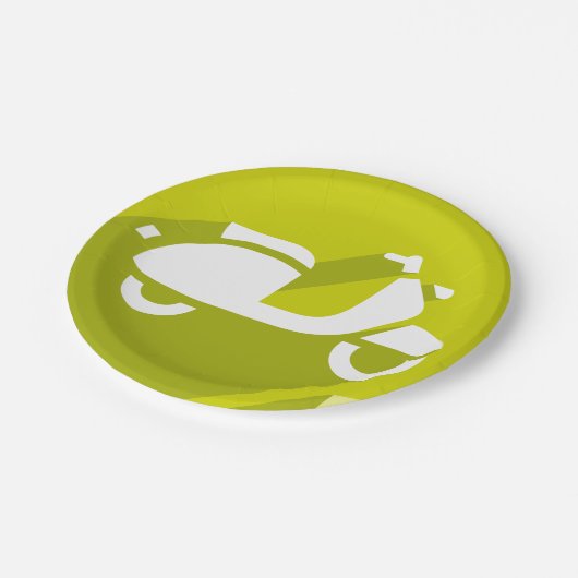 Assiettes En Carton Icône Scooter (Angle)