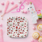 Assiettes En Carton Icônes de camping rustique avec thème d'aventure f (Fête)