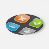 Assiettes En Carton Icônes mathématiques (Angle)