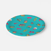 Assiettes En Carton Iconic 90's - thème rétro amusant (Angle)