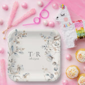 Assiettes En Carton ID de Mariage frontalier Fleur sauvage spécifié110 (Fête)