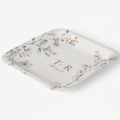 Assiettes En Carton ID de Mariage frontalier Fleur sauvage spécifié110 (Angulaire)