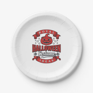 Assiettes En Carton Idées de costumes d'Halloween vintage Vector Desig
