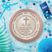 Assiettes En Carton Idées de réception de mariage chrétien, Or Rose (Fête)