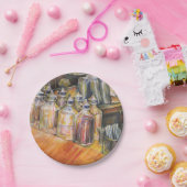 Assiettes En Carton Idéographie de Lumière dorée (Fête)