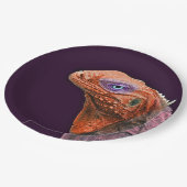 Assiettes En Carton Iguana Orange Photo (Angle)