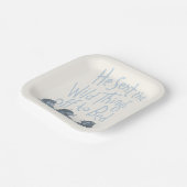 Assiettes En Carton Il a envoyé des choses sauvages au lit - Bleu (Angulaire)