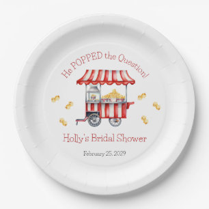 Assiettes En Carton Il a posé la question ! Baby Shower Popcorn