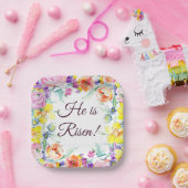Assiettes En Carton Il est ressuscité ! plaques de papier (Fête)