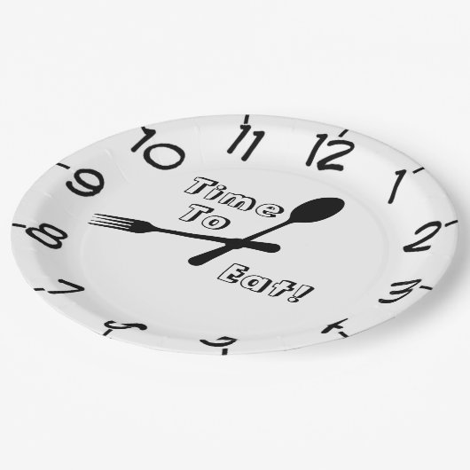 Assiettes En Carton Il Est Temps De Manger (Angle)