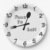 Assiettes En Carton Il Est Temps De Manger (Devant)