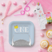 Assiettes En Carton Il est un sauvage - 1er anniversaire Couronne bleu (Fête)