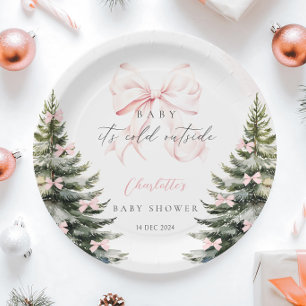 Assiettes En Carton Il fait froid à l'extérieur du Baby shower de la B