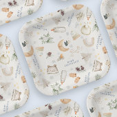 Assiettes En Carton Il fait froid à l'extérieur du Baby shower d'hiver