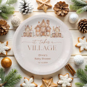 Assiettes En Carton Il faut un Baby shower d'hiver de village