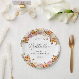 Assiettes En Carton Il Me Donne Des Papillons Dans Le Ventre Réception