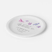 Assiettes En Carton Il Me Donne Des Papillons Mignonnes Fête des marié (Angle)
