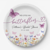 Assiettes En Carton Il Me Donne Des Papillons Réception de Mariage Ch (Devant)