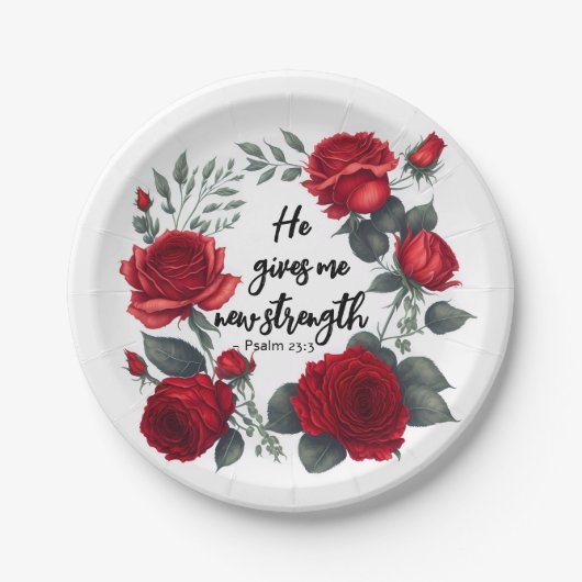 Assiettes En Carton Il Me Donne Une Nouvelle Force (Devant)