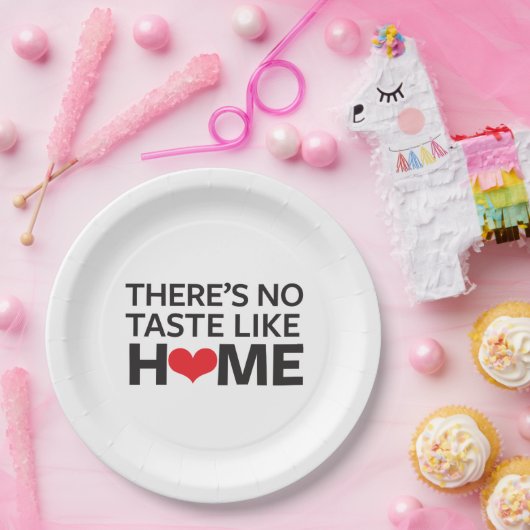 Assiettes En Carton Il n'y a aucun goût comme la maison (Fête)
