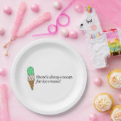 Assiettes En Carton Il y a toujours pièce pour la crème glacée (Fête)