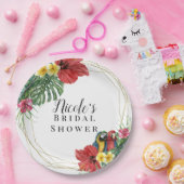 Assiettes En Carton Ile tropicale Paradise Oiseaux Floral Botanique (Fête)