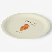 Assiettes En Carton Îles grecques, Grèce, Voyage, Rétro, Pastel (Angle)