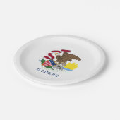 Assiettes En Carton Illinoisan Flag, Flag of Illinois (Angle)