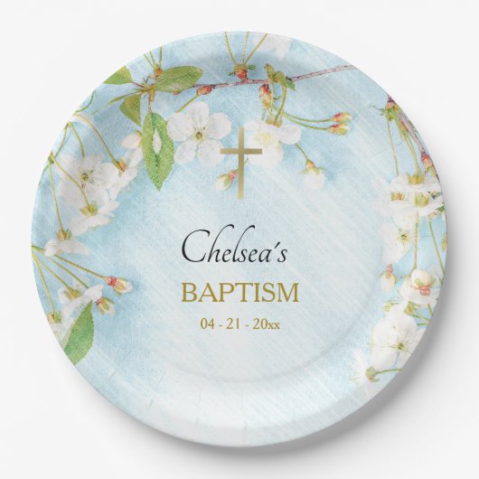 Assiettes En Carton Illumination Baptême chrétien orthodoxe (Devant)