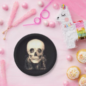 Assiettes En Carton Illusion de crâne (Fête)