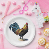 Assiettes En Carton Illustration #1 de coq (Fête)