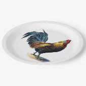 Assiettes En Carton Illustration #1 de coq (Angle)